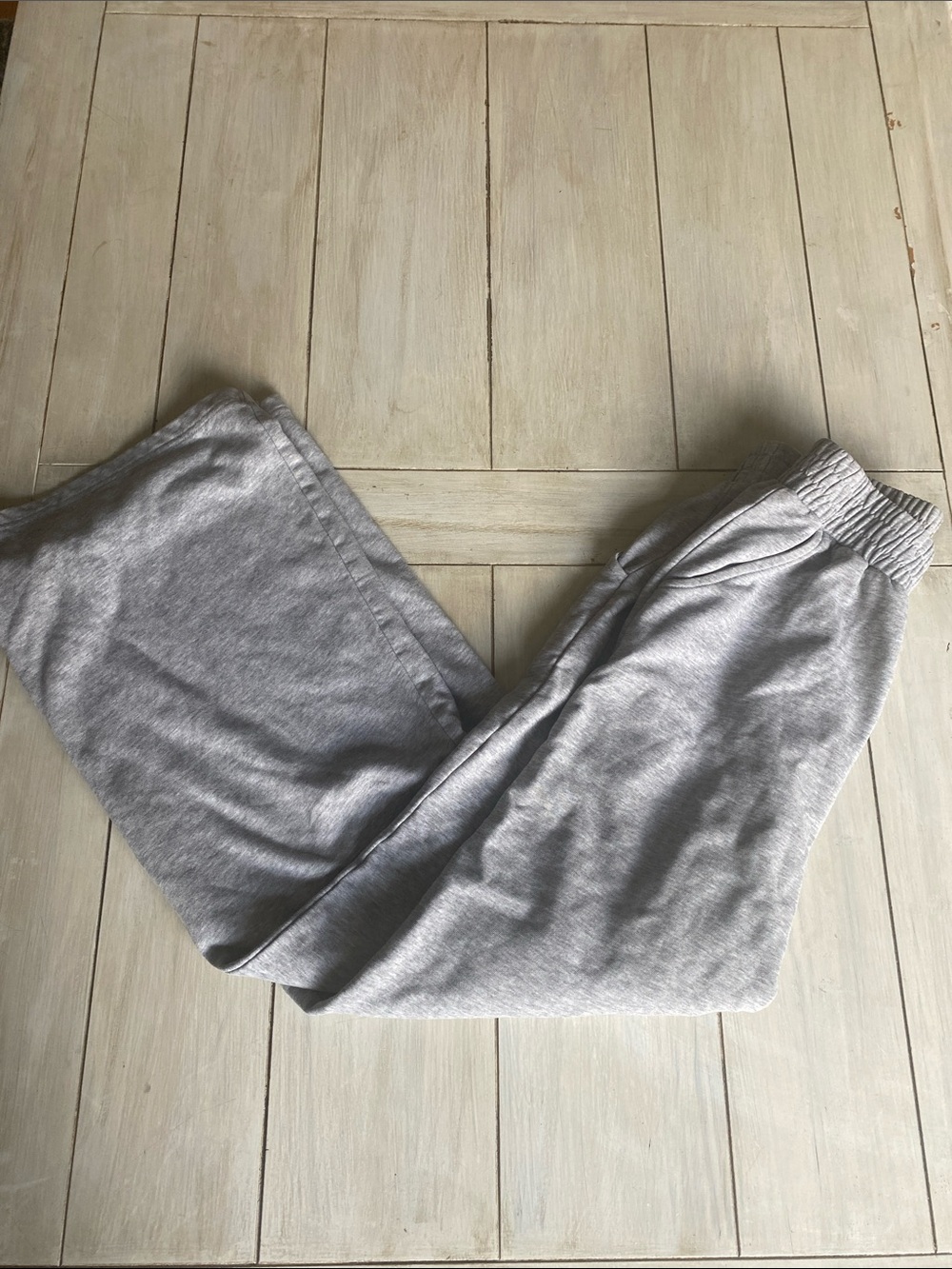 Superdown Gray Wide Leg Sweatpants Small